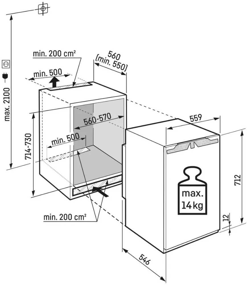 Obrázok VSTAVANÁ MRAZNIČKA IFNbi 3553