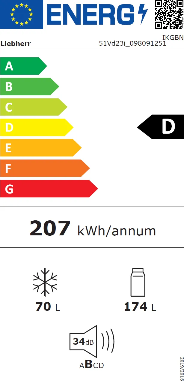 Obrázok VESTAVNÁ KOMBINOVANÁ CHLADNIČKA IKGBN 51Vd23i