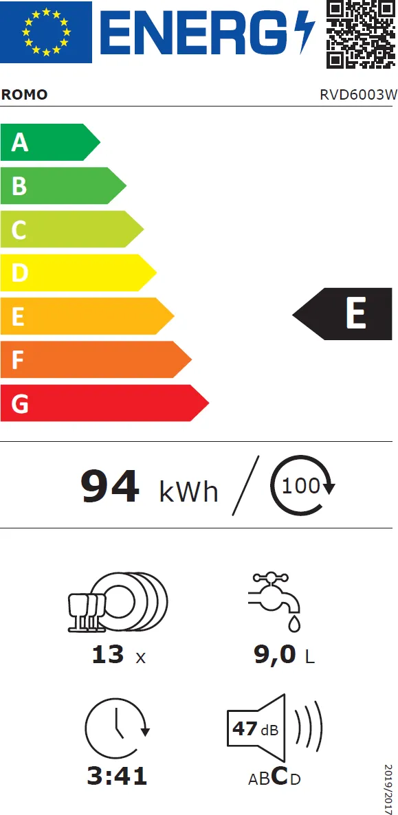 Obrázok Umývačka riadu RVD6003W
