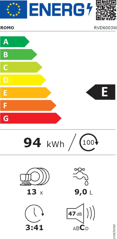 Obrázok Umývačka riadu RVD6003W