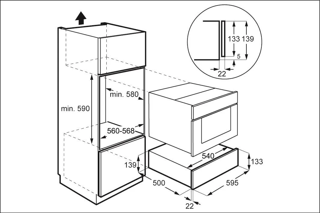 Obrázok OHREVNÁ ZÁSUVKA NA RIAD DWD4810MB