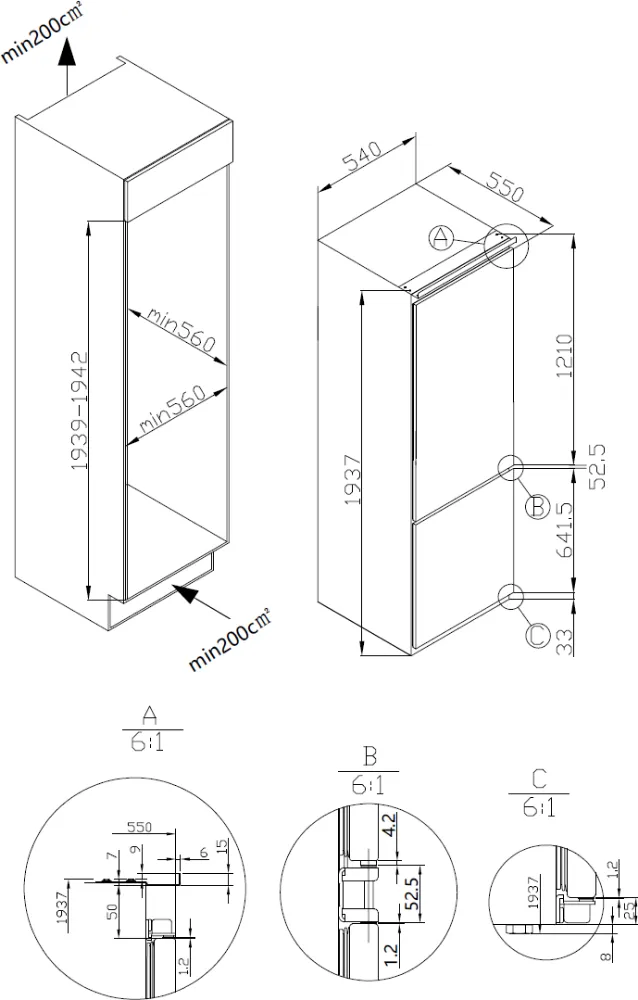 Obrázok CHLADNIČKA VSTAVANÁ KC2300J