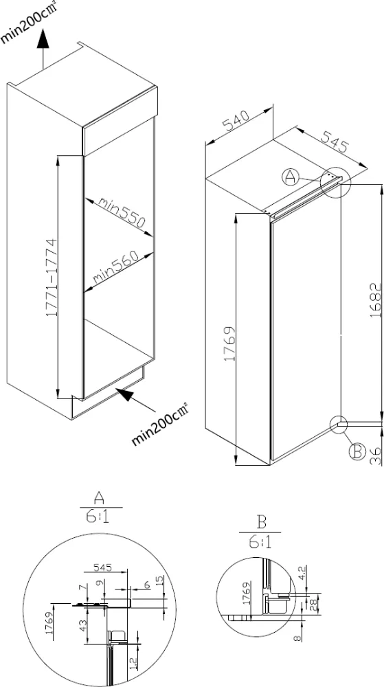 Obrázok CHLADNIČKA VSTAVANÁ KC2394J