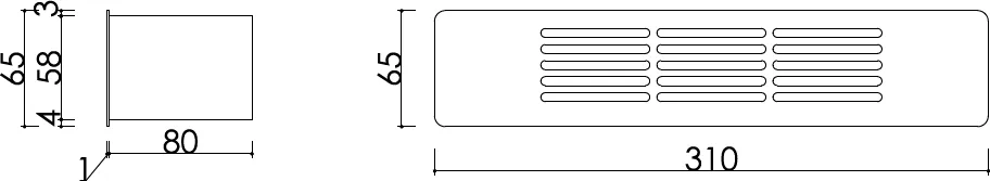 Obrázok Mriežka 310x65 mm KVS7068X