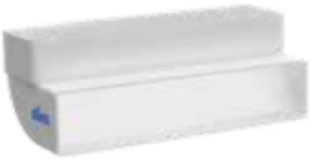 Zvislé koleno, plochý kanál 220x92 mm, 90°, biele KVS7544