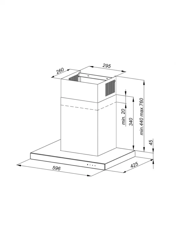 Obrázok ODSAVAČ KOMÍNOVÝ KMK6070BLG
