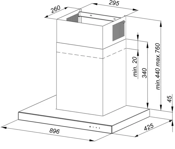 Obrázok ODSAVAČ KOMÍNOVÝ KMK9070BLG
