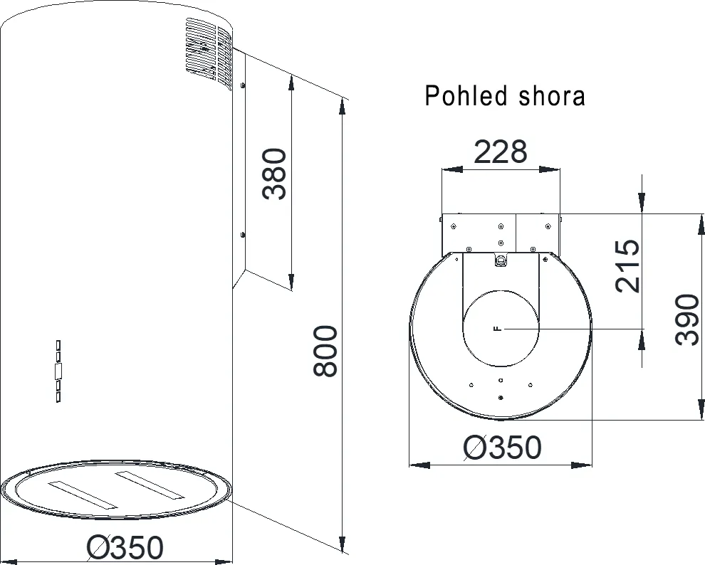 Obrázok ODSAVAČ KOMÍNOVÝ KMK3500BL