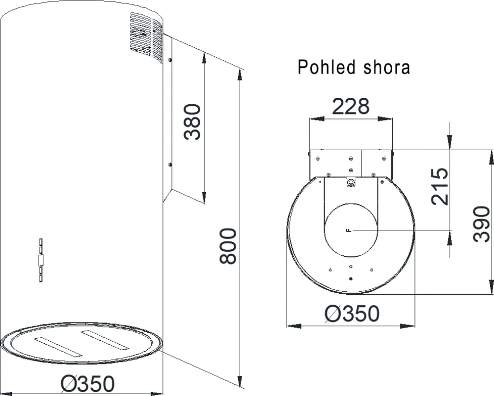 Obrázok ODSAVAČ KOMÍNOVÝ KMK3500BL