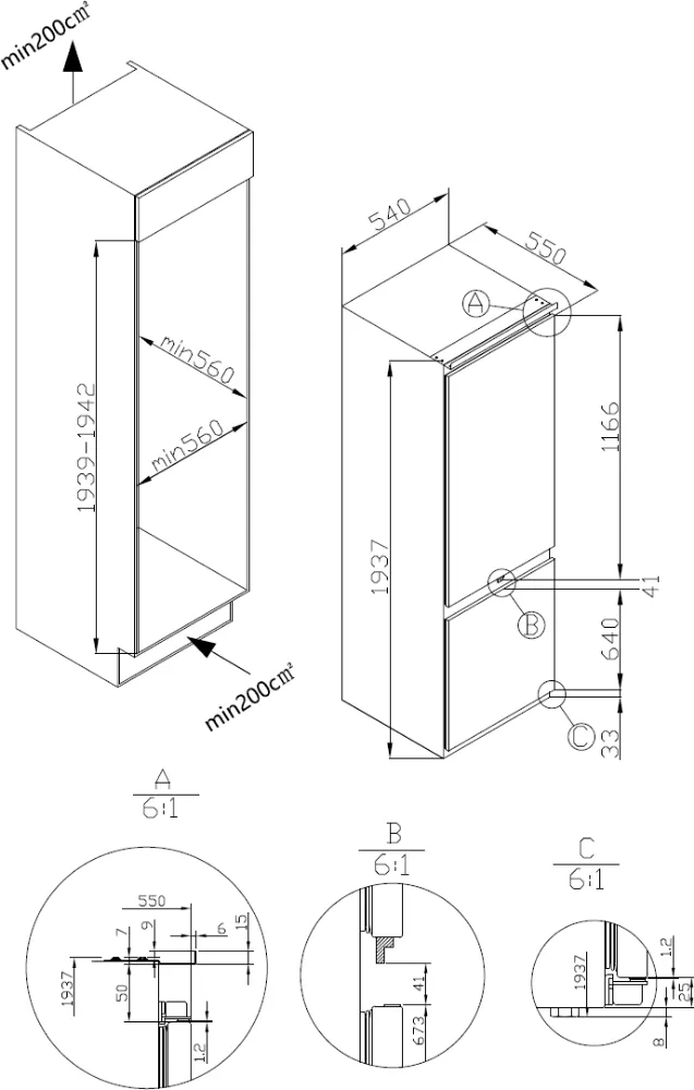 Obrázok CHLADNIČKA VSTAVNÁ KCN2273J