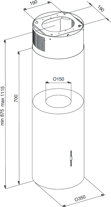 Obrázok ODSÁVAČ OSTROVČEKOVÝ KMI3500BL