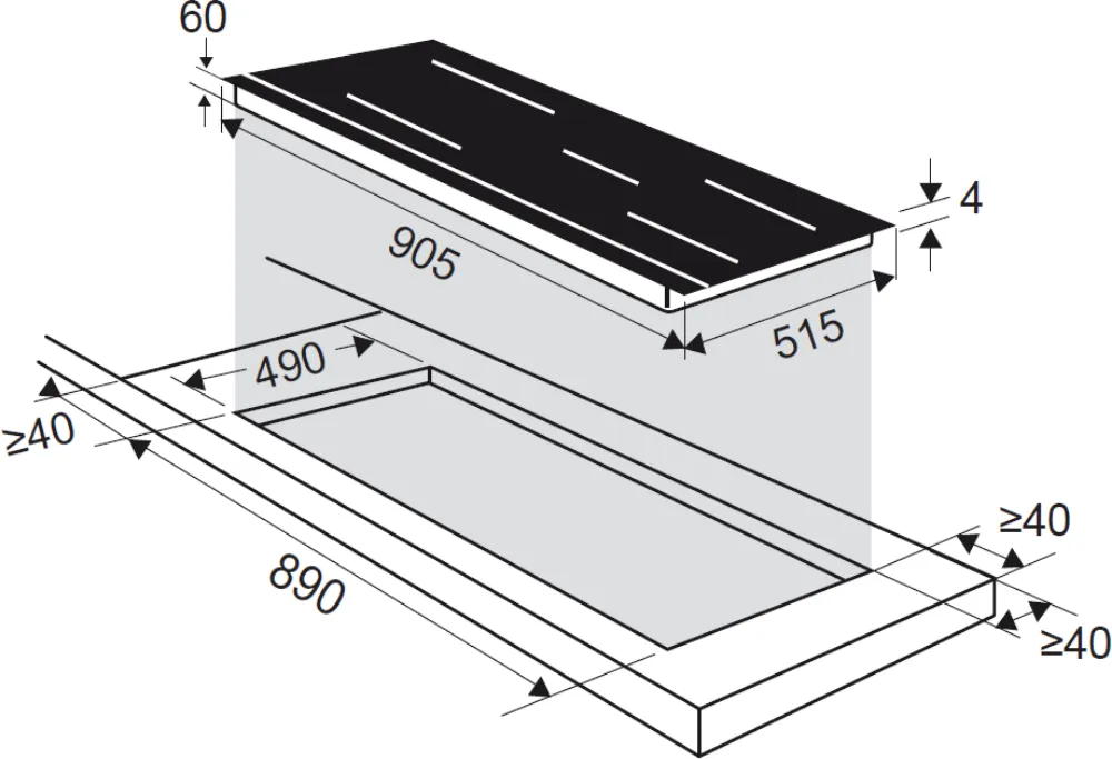 Obrázok DOSKA INDUKČNÁ DPI595ABT