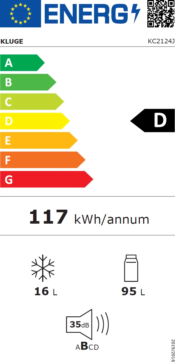 Obrázok CHLADNIČKA NA ZABUDOVANIE KC2124J