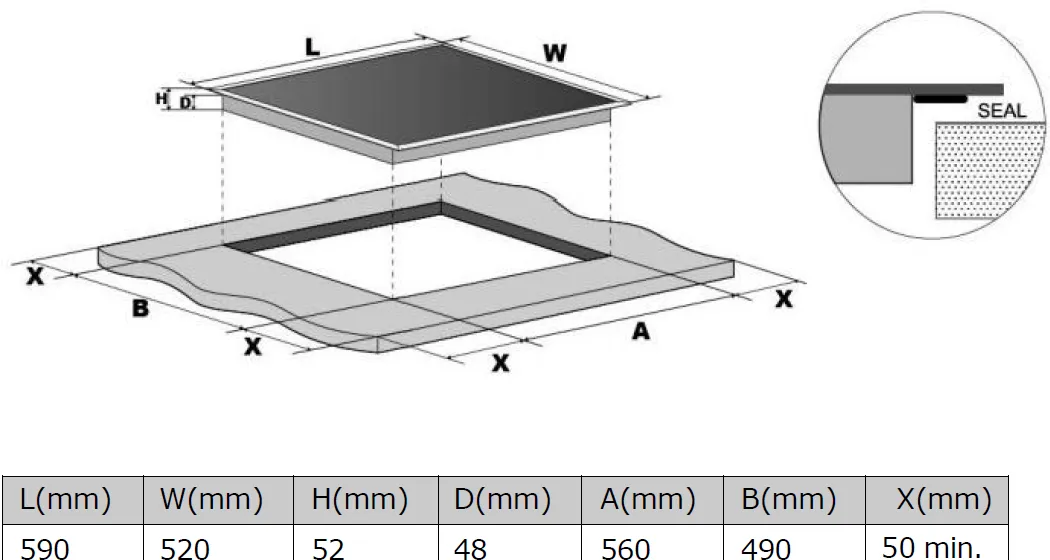 Obrázok DOSKA SKLOKERAMICKÁ KPV6011B