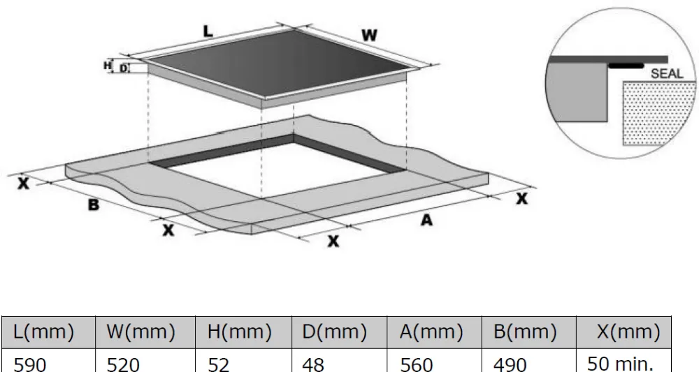 Obrázok DOSKA SKLOKERAMICKÁ KPV6011B