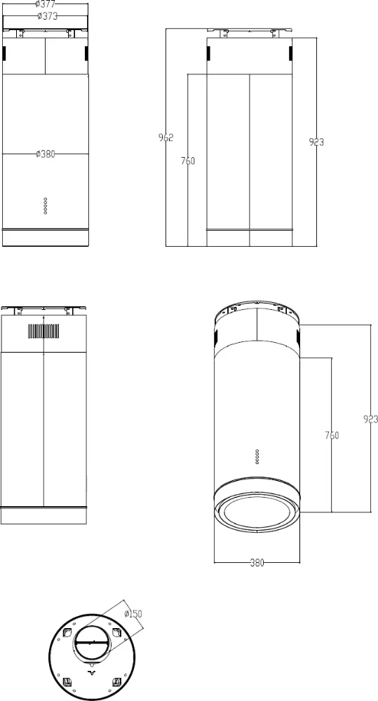 Obrázok ODSÁVAČ OSTROVČEKOVÝ KLI3800BL