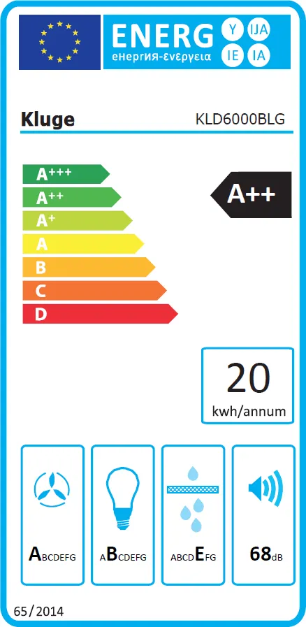 Obrázok Výsuvný odsávač pár Kluge KLD6000BLG
