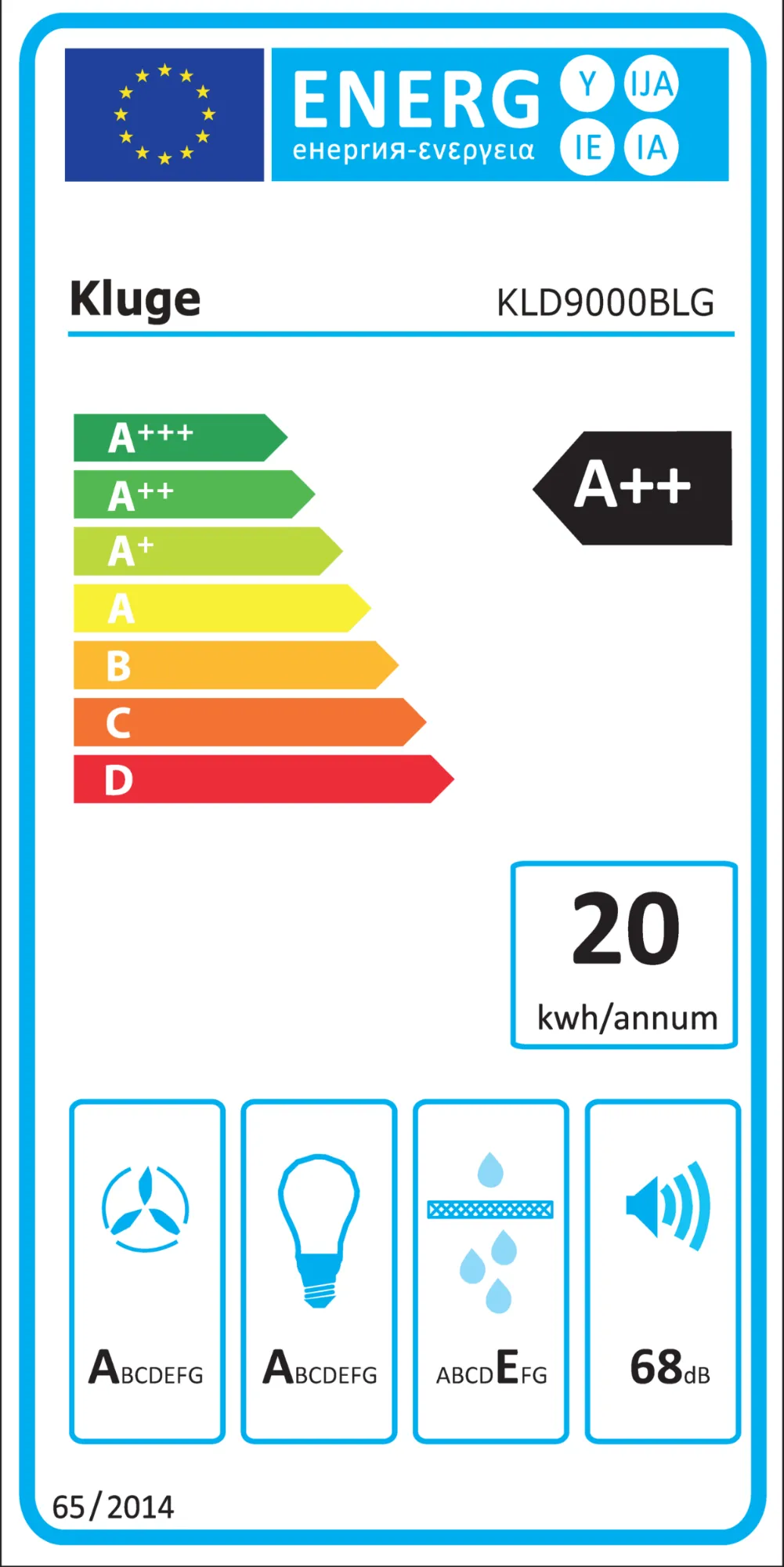 Obrázok Výsuvný odsávač pár Kluge KLD9000BLG