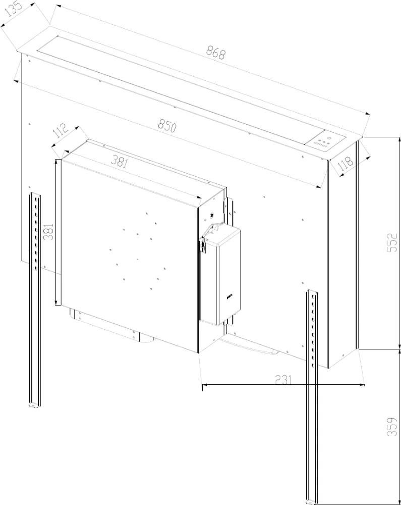 Obrázok Odsávač s výsuvným panelom KLD9500BLG