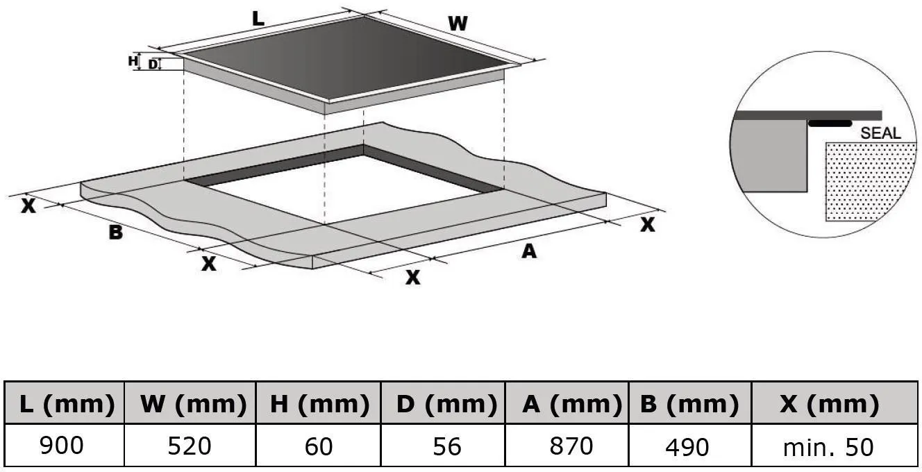 Obrázok DOSKA INDUKČNÁ KPI9041B