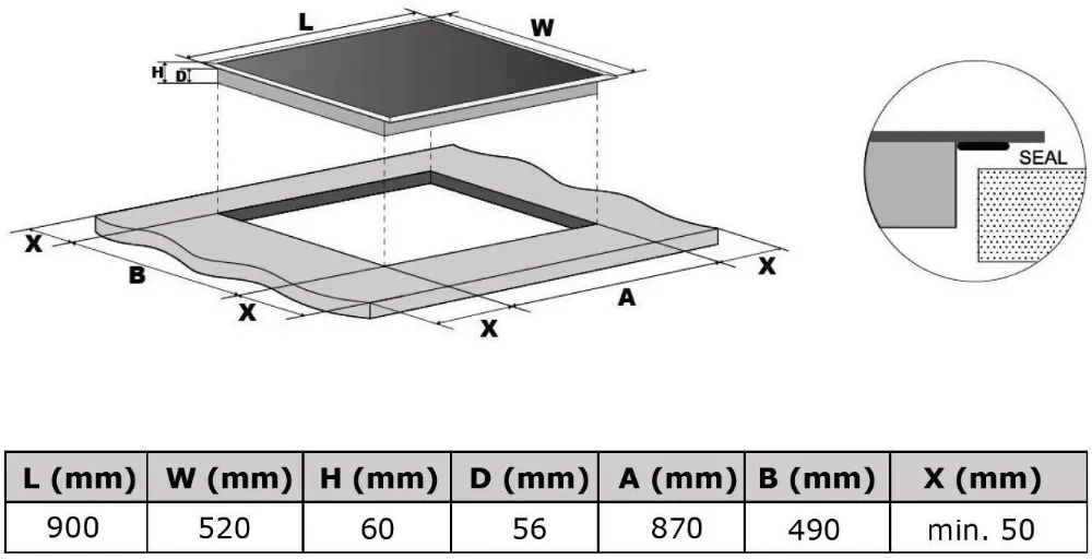 Obrázok DOSKA INDUKČNÁ KPI9041B