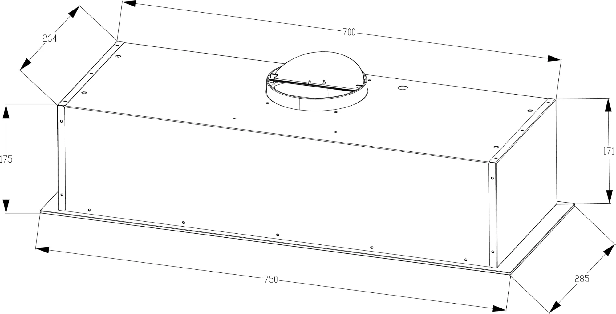 Obrázok Odsávač plne vstavaný KLV7500B