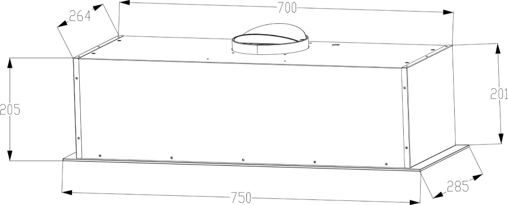 Obrázok Odsávač plne vstavaný KLV7550B