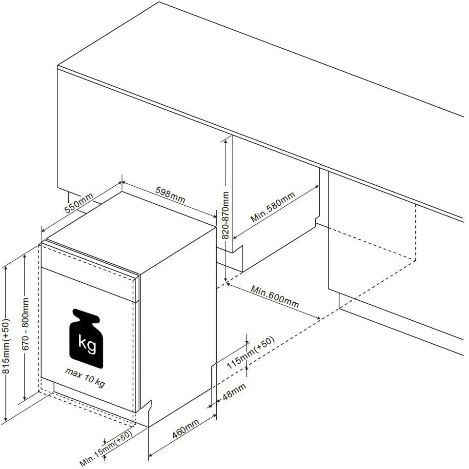 Obrázok UMÝVAČKA VSTAVANÁ BDJ3434VB