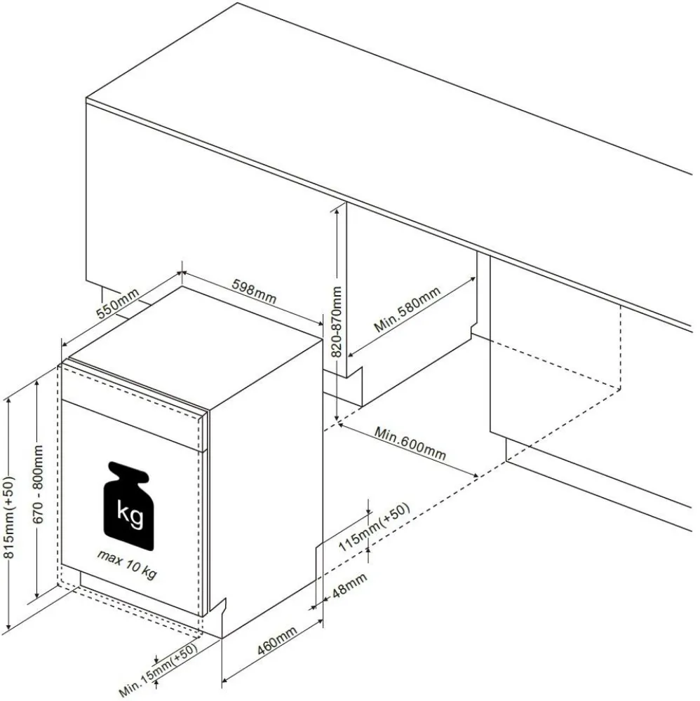 Obrázok UMÝVAČKA VSTAVANÁ BDJ3434VB