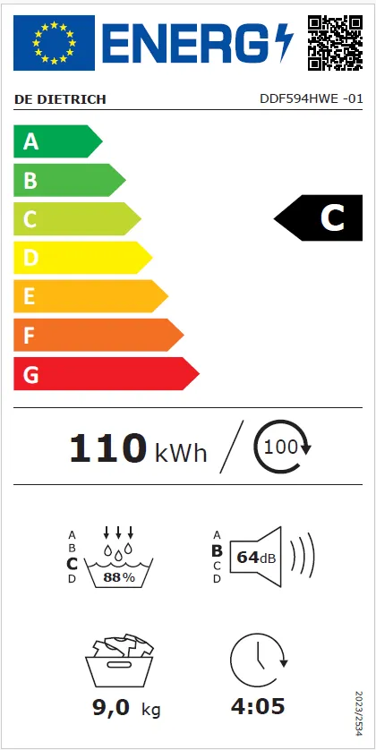 Obrázok Sušička s tepelným čerpadlom DDF594HWE