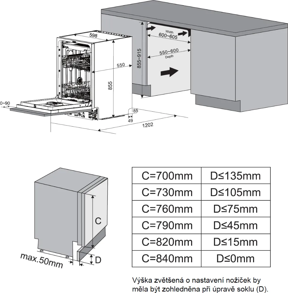 Obrázok Umývačka vstavaná KVD6300XL