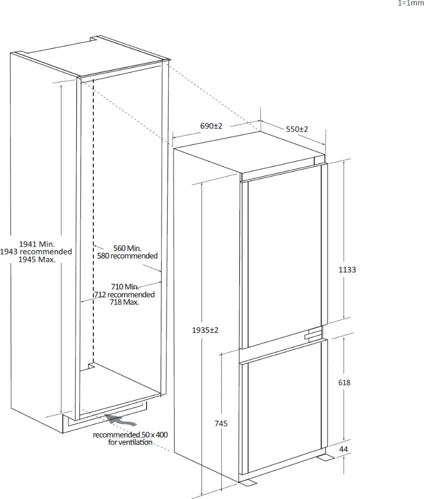 Obrázok Chladnička vstavaná KCN2382J