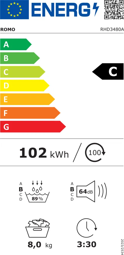 Obrázok Sušička s tepelným čerpadlom RHD3480A