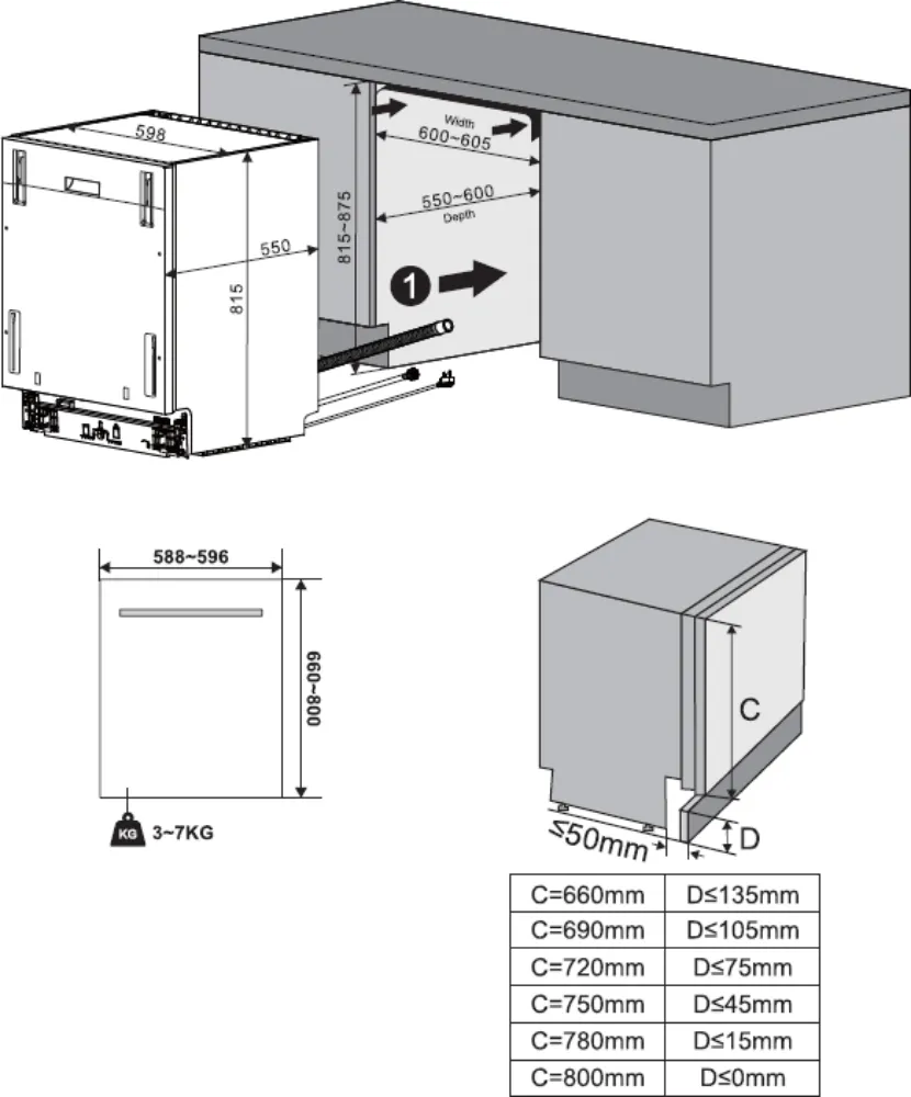 Obrázok Umývačka vstavaná KVD6120P