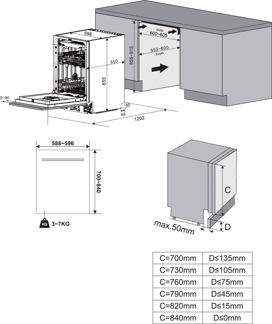 Obrázok Umývačka vstavaná KVD6300XL