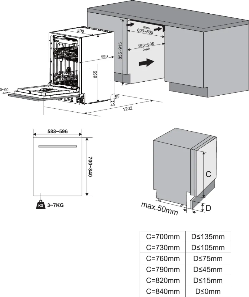 Obrázok Umývačka vstavaná KVD6300XL