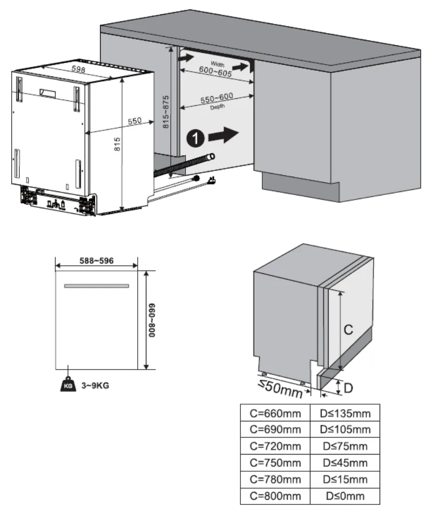 Obrázok Umývačka vstavaná KVD6110P