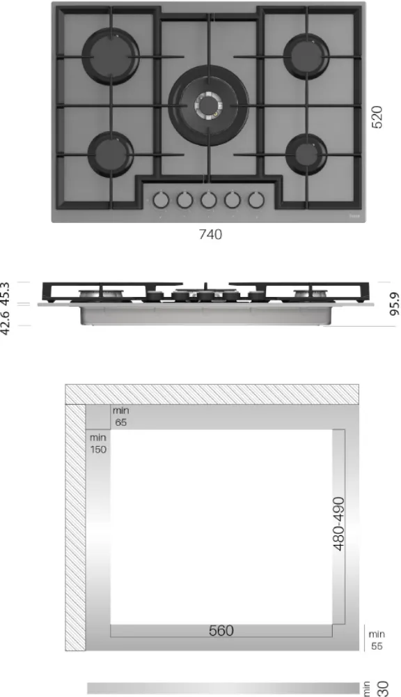 Obrázok Plynová varná doska KPG7520BG