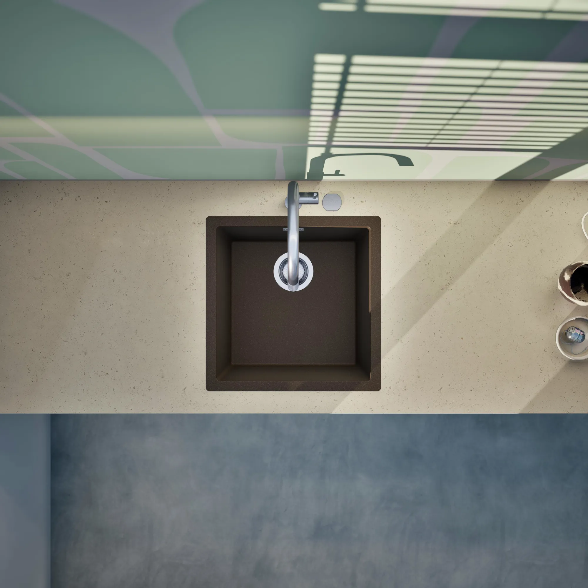 Obrázok Drez KAIA N-100 Bronze horné uloženie