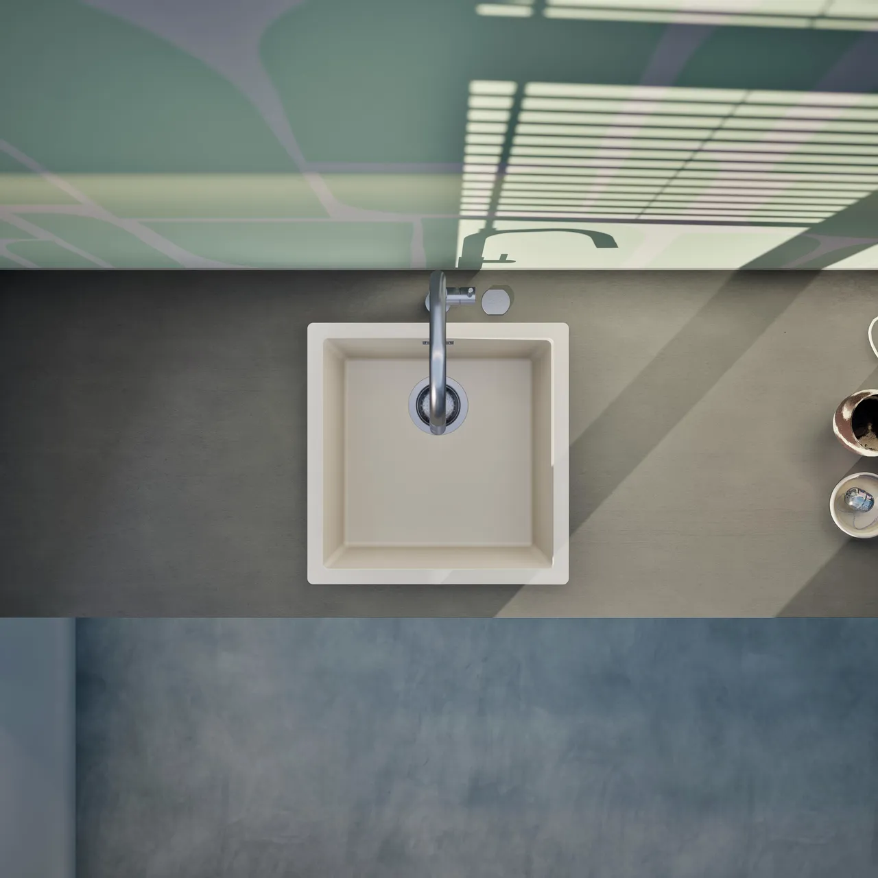 Obrázok Drez KAIA N-100 Magnolia horné uloženie