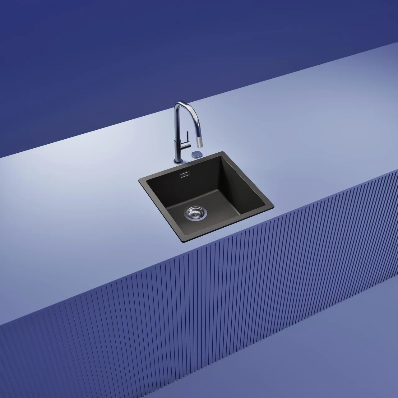 Obrázok Drez KAIA N-100 Silverstone horné uloženie