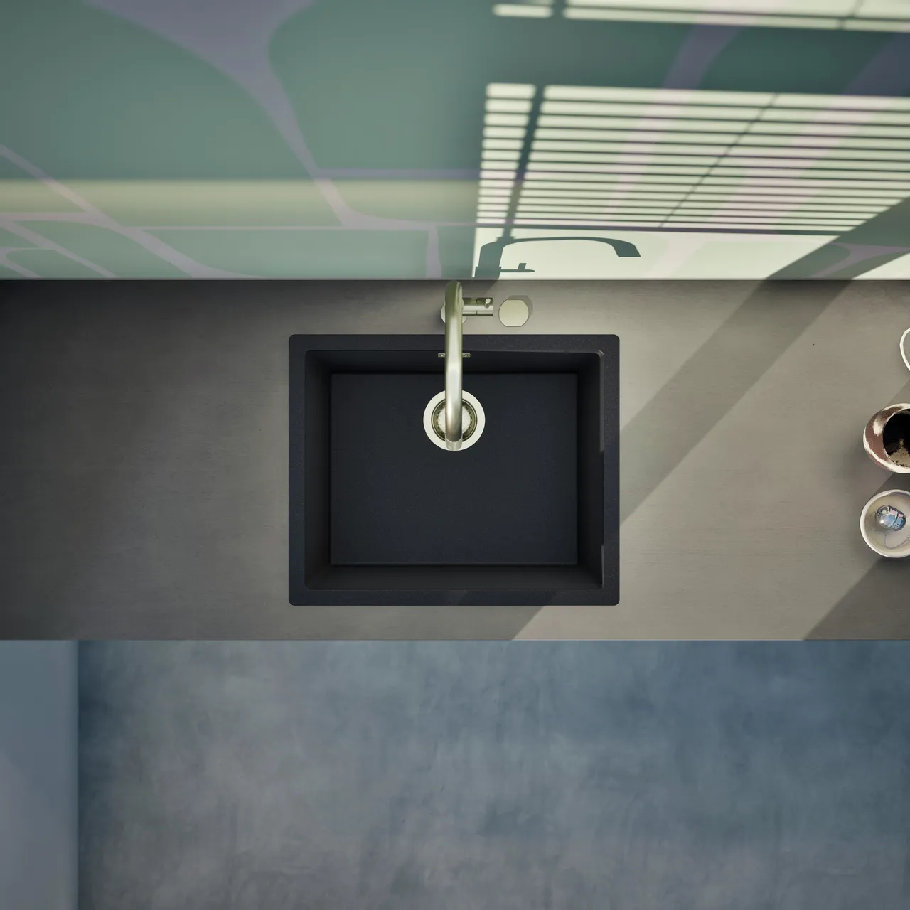 Obrázok Drez KAIA N-100L Magma horné uloženie