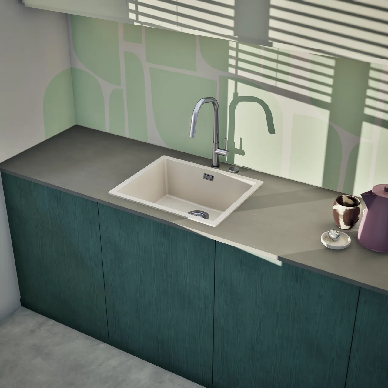 Obrázok Drez KAIA N-100L Magnolia horné uloženie