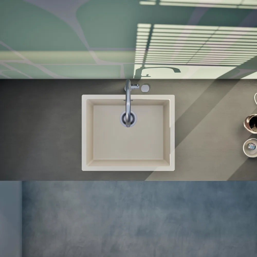 Obrázok Drez KAIA N-100L Magnolia do roviny