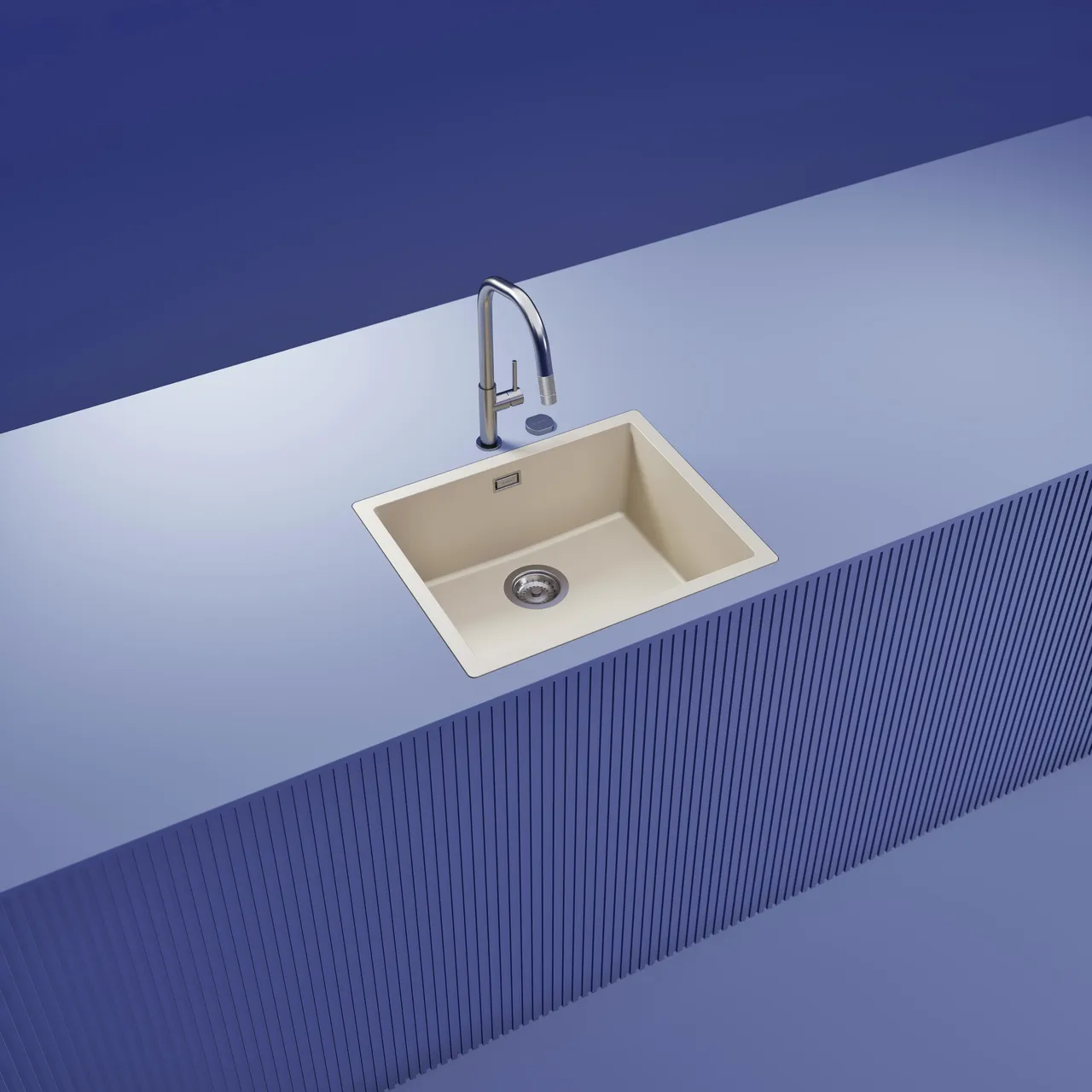 Obrázok Drez KAIA N-100L Magnolia do roviny