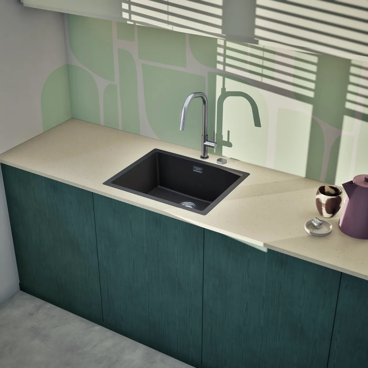 Obrázok Drez KAIA N-100L Stone do roviny