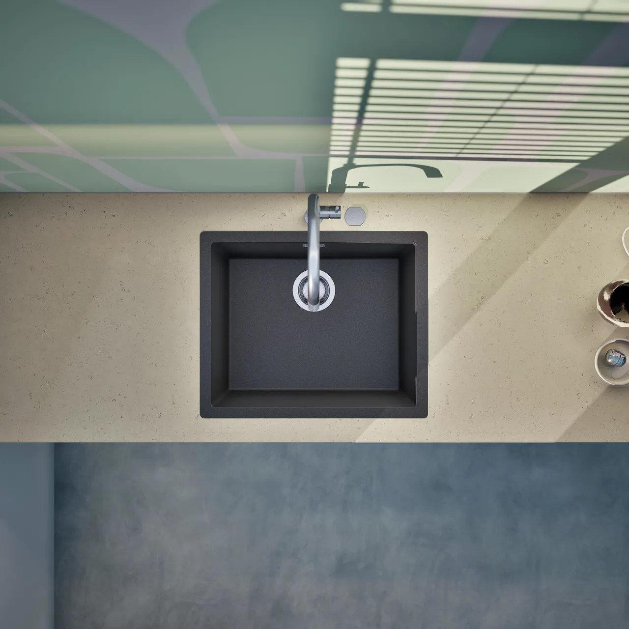 Obrázok Drez KAIA N-100L Stone do roviny