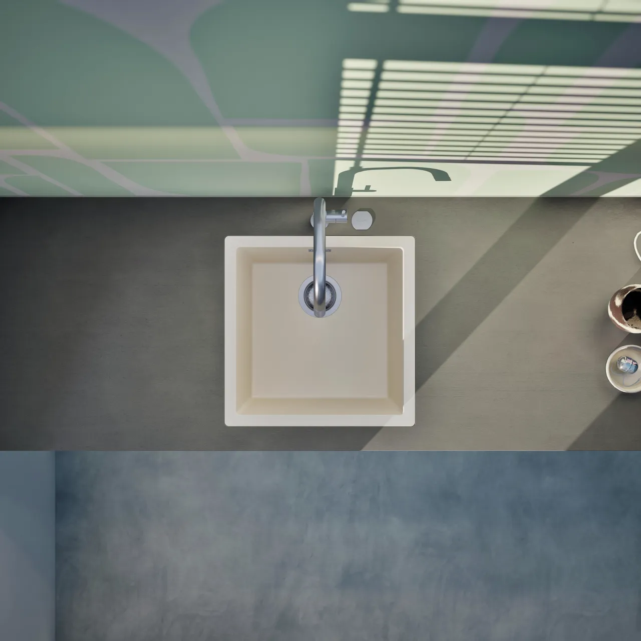 Obrázok Drez KAIA N-100 Magnolia do roviny