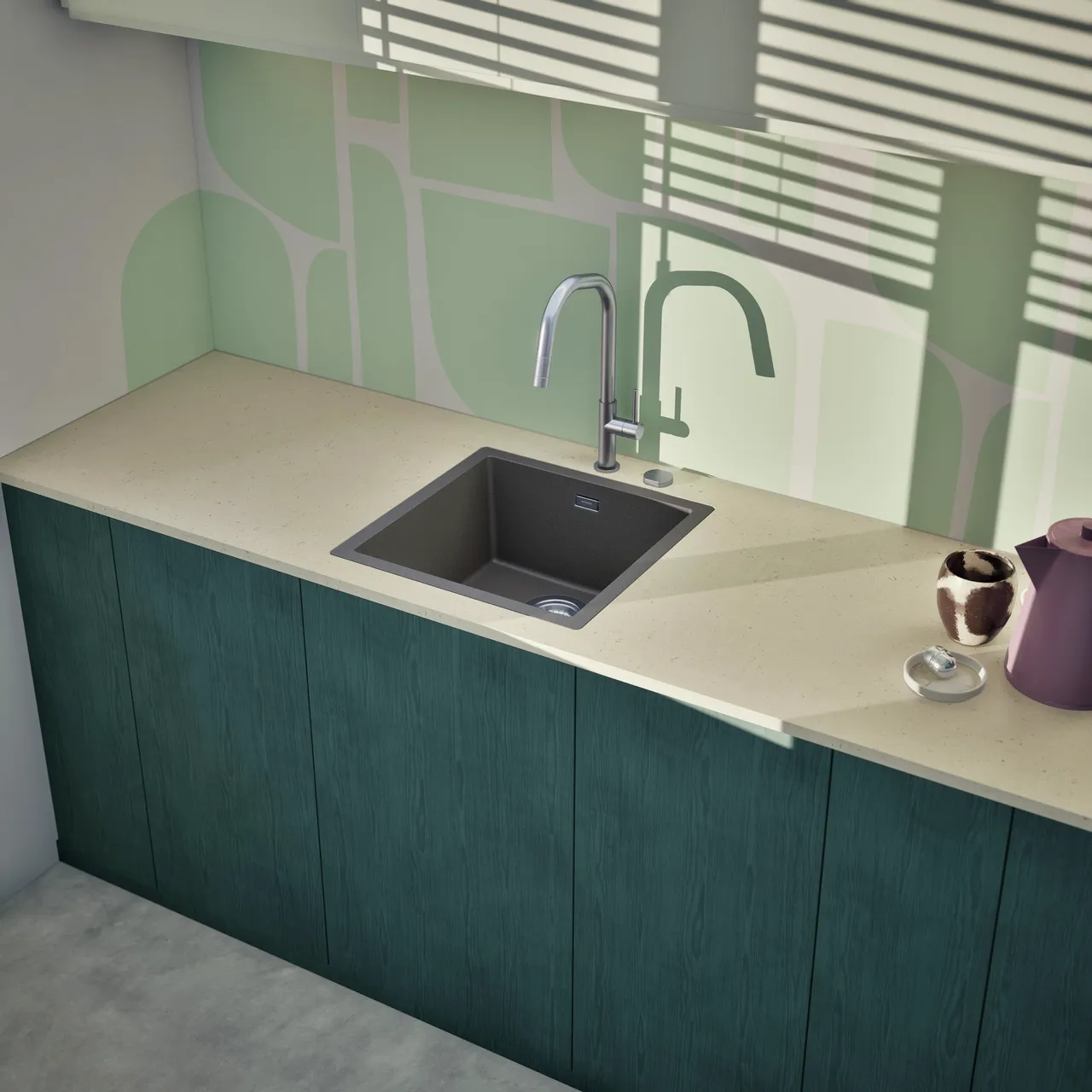 Obrázok Drez KAIA N-100 Silverstone do roviny