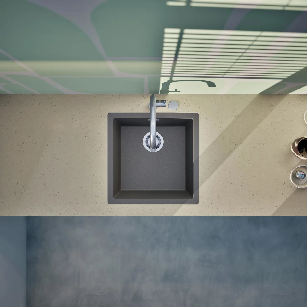 Obrázok Drez KAIA N-100 Silverstone do roviny